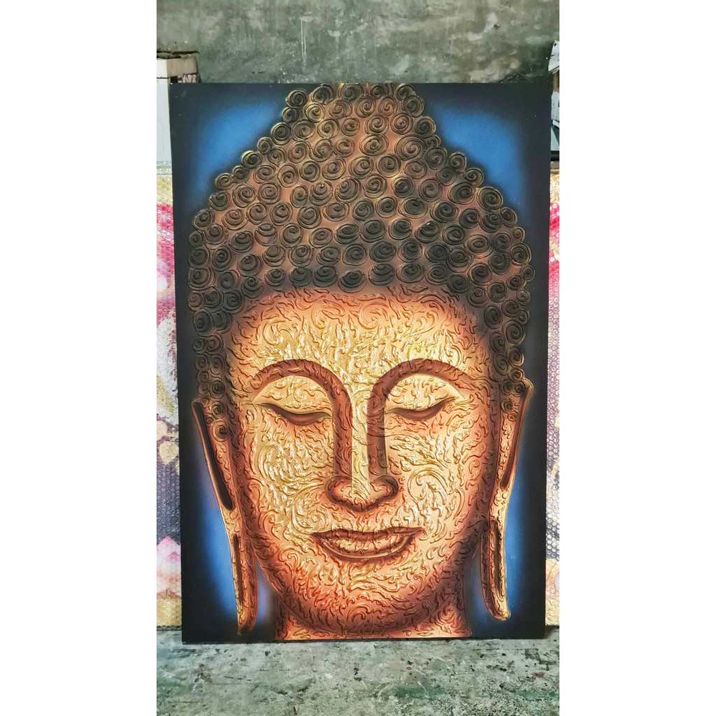 ภาพวาดหน้าพระ ภาพวาดติดผนัง ใช้ตกแต่งผนังห้อง เสริมมงคล รับทรัพย์ ภาพติดฝาผนัง ใช้ตกแต่งผนังห้อง ภาพแต่งร้าน E00046