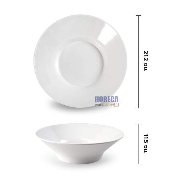 ชามปากบานทรงเกาหลี 8.5นิ้ว สีครีม ตราเอสบี