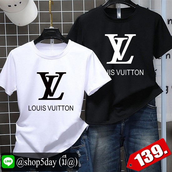 🔥 ใหม่ 2019 ยอดฮิต เสื้อยืดคอกลมลาย LV
