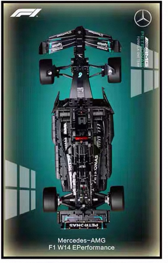 Display frame สำหรับ LEGO Technic เลโก้ 42171 Mercedes-AMG F1 W14 E Performance