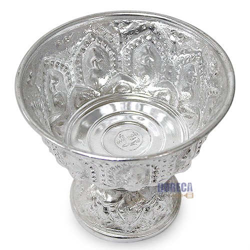 Lao pattern tray, silver, 14 cm, seal