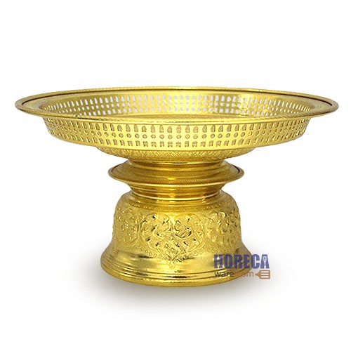 Thai pattern Khanto tray, gold, 32 cm, seal