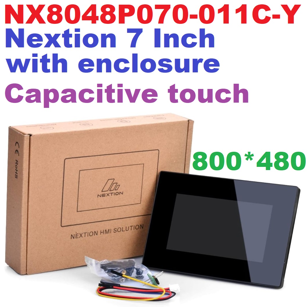 NX8048P070-011C-Y Nextion 7 Inch IPS RGB 65K Color 800*480 pixel capacitive touchscreen with enclosure Intelligent Series LCD TFT HMI Display Module จอ HMI 7 นิ้ว 7"