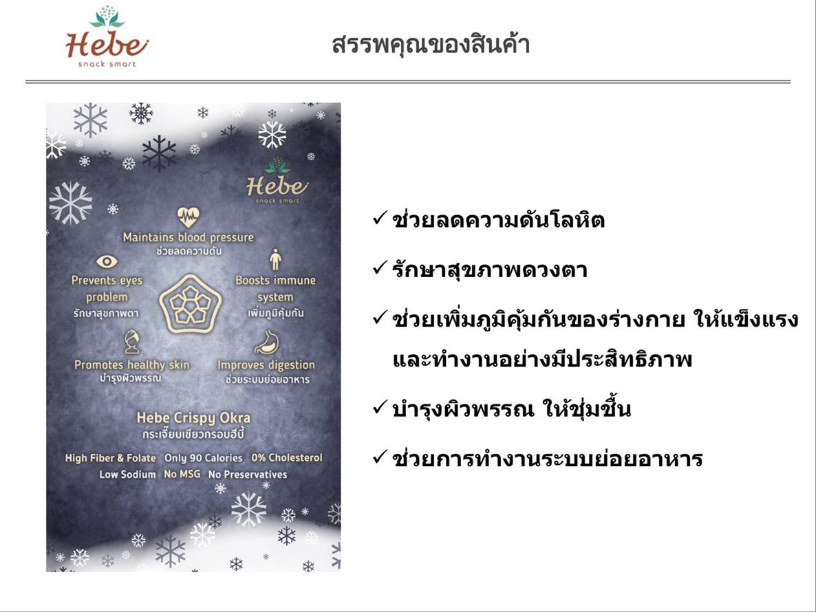 กระเจี๊ยบเขียวกรอบ ฮีบี้ Hebe รสน้ำจิ้มแจ่ว และรสพริกหม่าล่า : Healthy Hut