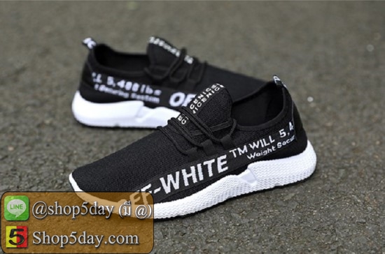 รองเท้าลำลองตาข่ายแฟชั่นเกาหลี สไตล์แบรนด์ดัง (แถบดำ)