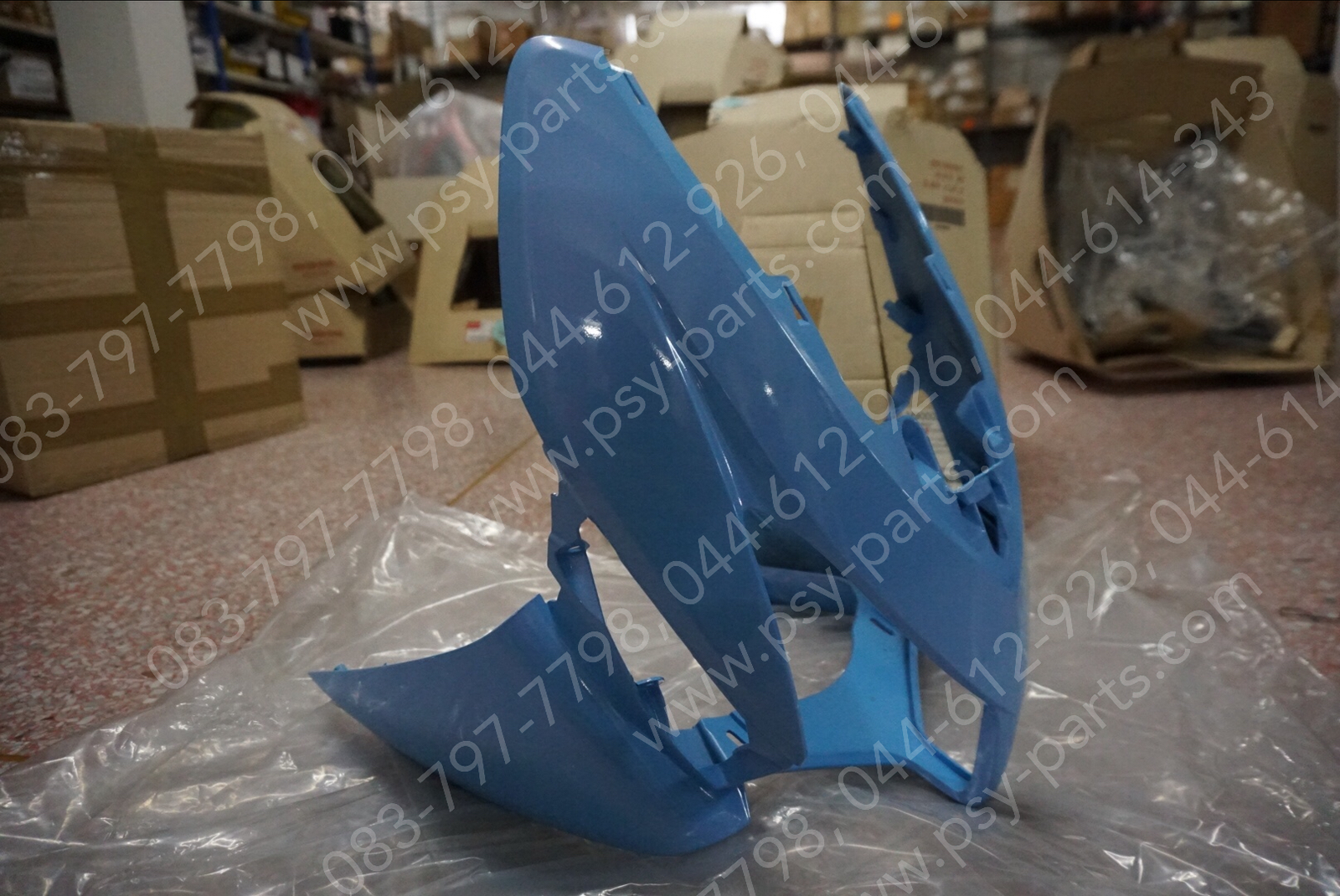 หน้ากากไฟหน้า CLICK แท้ๆ สีฟ้า (B193) 64301-KVB-900ZA