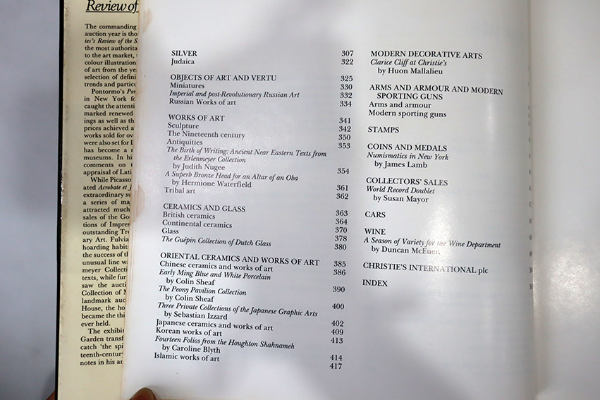 Christie' s Review of the Season 1989