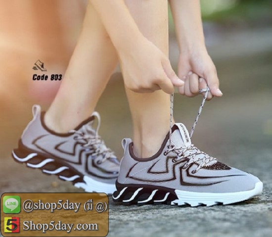 รองเท้าผ้าใบ ลาย Spider-man สุดแนววัยรุ่น (เทา-ดำ)