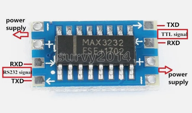 Mini MAX3232 RS232 to TTL Serial Port Leavel Converter Brush Module ...