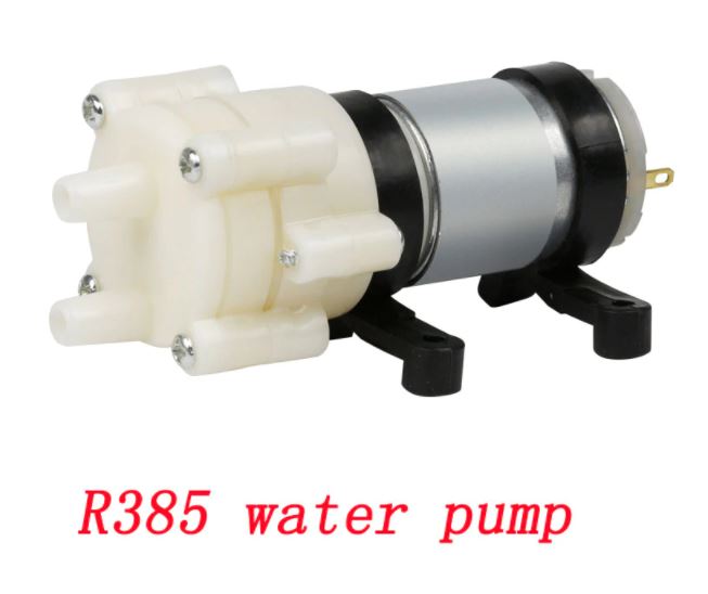 ปั๊มน้ำไดอะแฟรม R385 DC Diaphragm Pump Tea Making Machine 6-12v Mini Pumps Water-cooled Fish Tank Pump ปั้ม