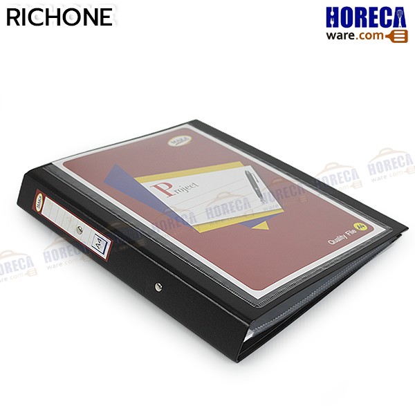 3-ring solid cover file + lock, Rich One