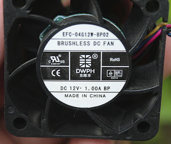 DWPH 4028 12V 1.00A 12W EFC-04G12W-BP02 4CM 4-wire plug double ball bearing brushless fan powerful cooling Disassemble พัดลมระบายอากาศ