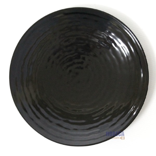จานกลมมีลอนลายคลื่น 10นิ้ว [สีดำ] เอสบี