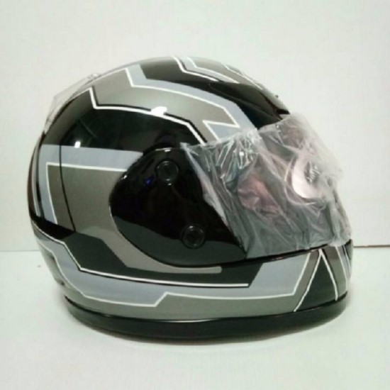 AVEX หมวกกันน็อคเต็มใบ ราคาถูก รุ่นXR-504 สีดำเงา-เทา แว่นดำ