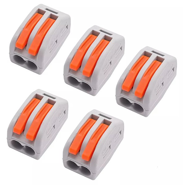 Terminal ต่อสายไฟ PCT-212 Wire Connector 2 Port Lever Conductor Compact Wire Fast Connection Terminal Suitable for Multiple Types of Wires