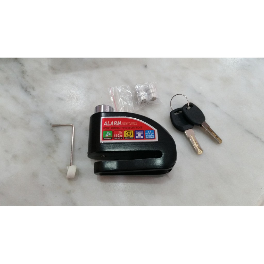 กุญแจล็อคดิสเบรคแบบมีเสียงเตือนกันขโมย [ใช้ได้กับรถทุกรุ่น] -รุ่น-Beret-DA8303-ล็อคมอเตอร์ไซด์-จักรยานยนต์-บิ๊กไบค์