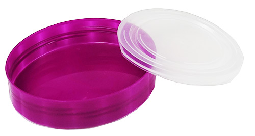 Round jar with purple lid, 16 liters, with handle, [CLG]