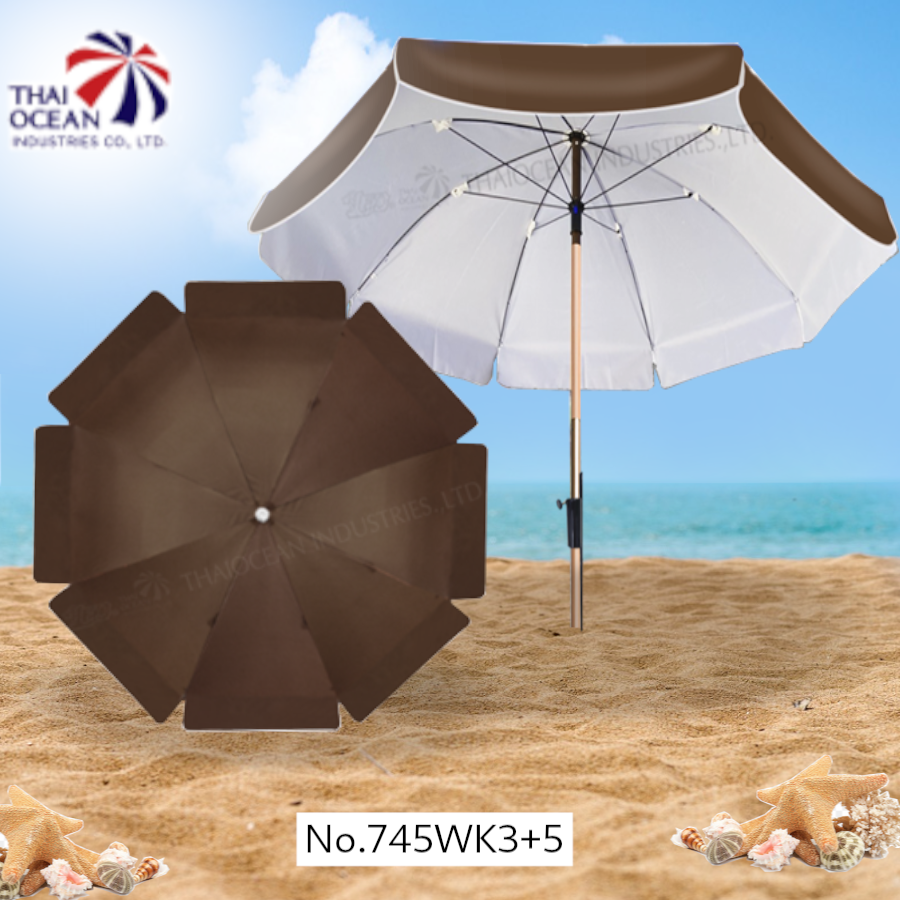 Leo ร่มสนามผ้าคูนิล่อน ผ้ากันน้ำ กันแดด สำหรับขายของ ขนาด Ø 2.20 เมตร