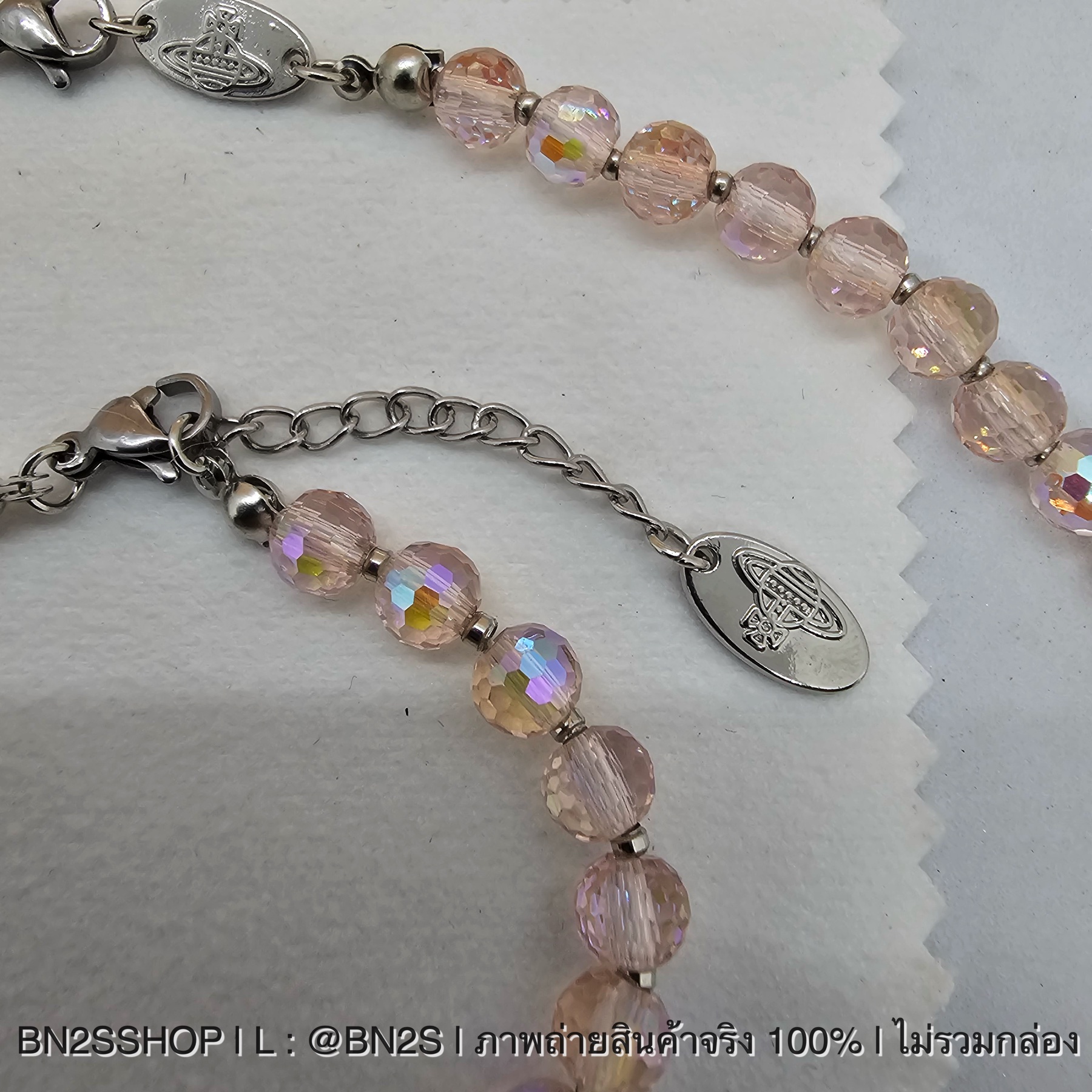 สร้อยคอ | Vivienne Westwood Mini Bas Chocker สร้อยคอจี้ดาวเสาร์สีชมพู งานสวยน่ารัก