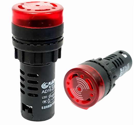 AD16-22SM 12V 22mm. flash Light Red color with sound buzzer alarm