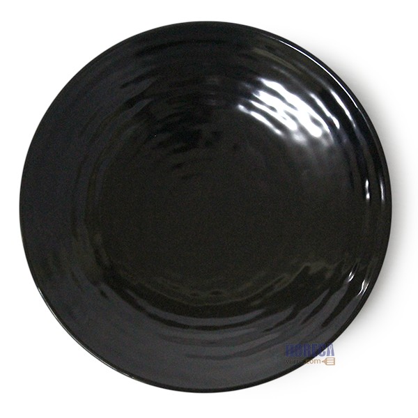 จานกลมมีลอนลายคลื่น 8นิ้ว [สีดำ] เอสบี