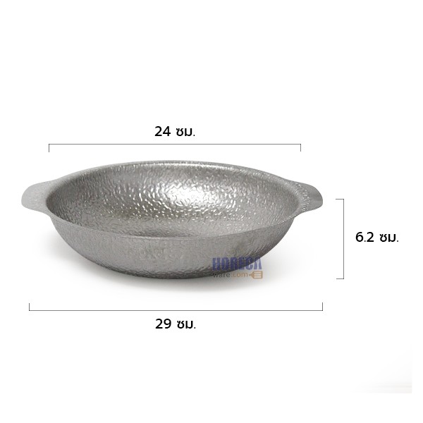 หม้อนาเบะลายค้อนสองหู24ซม. ฮานะ