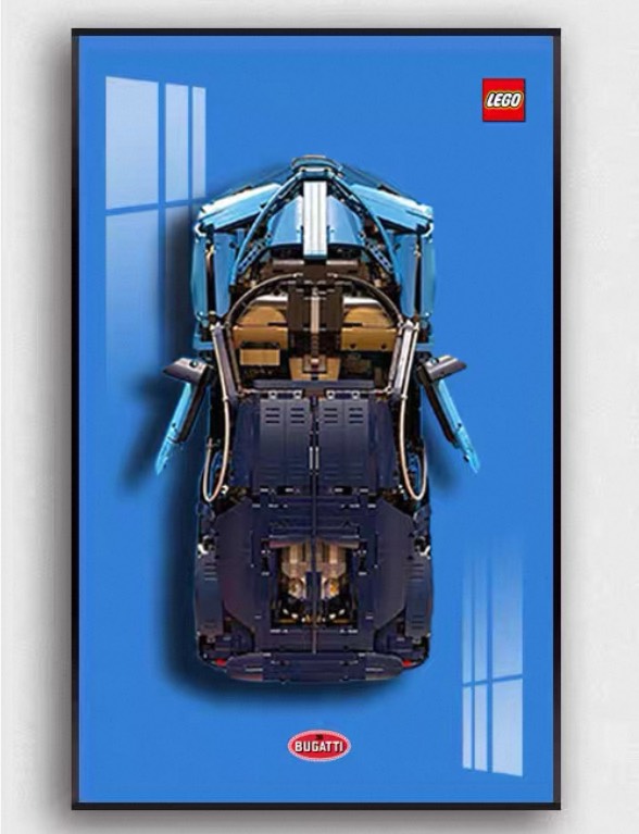 Display frame สำหรับ LEGO เลโก้ 42083 Bugatti Chiron (กรอบสำหรับตกแต่ง)