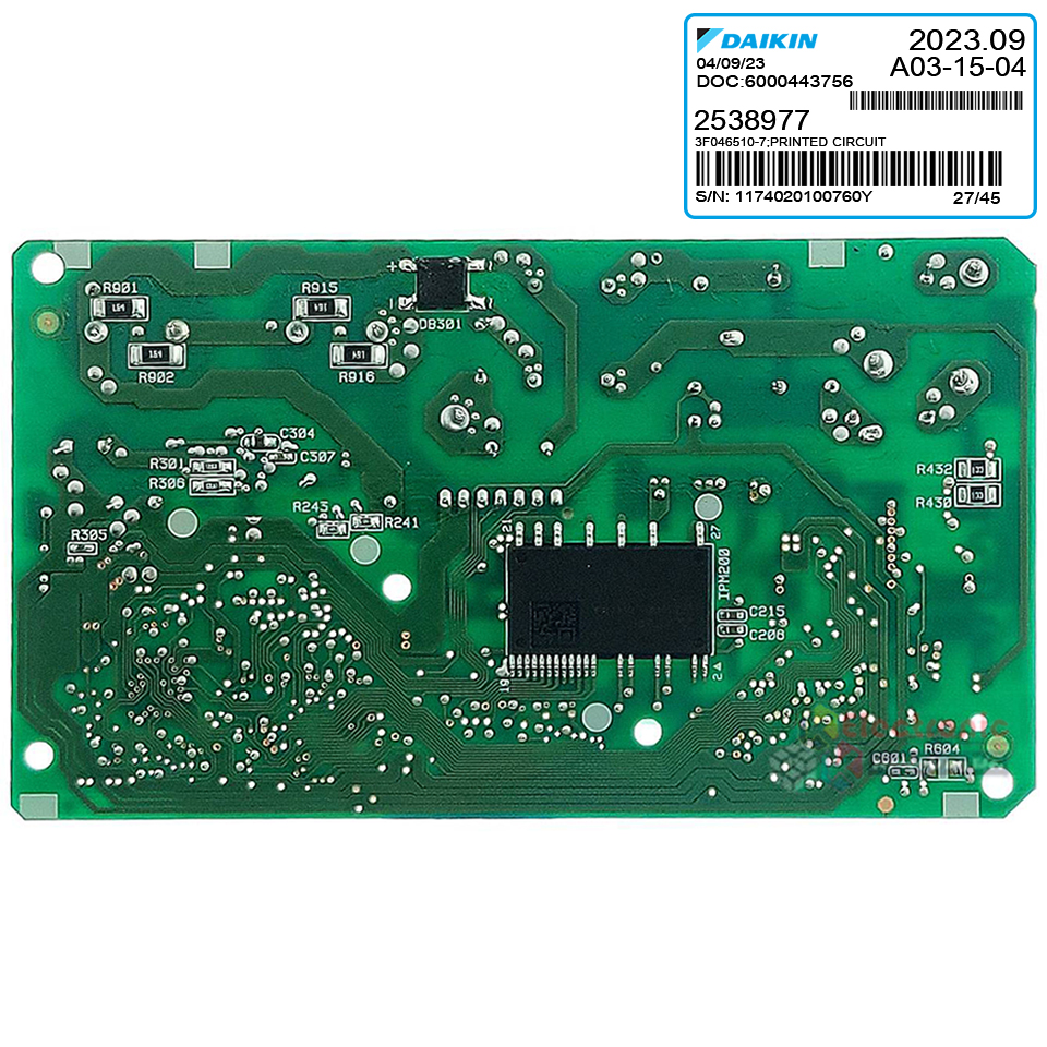 แผงบอร์ดแอร์คอยเย็นDAIKIN-ไดกิ้น รุ่น FTKQ12UV2S-อะไหล่ใหม่แท้บริษัท #อะไหล่แอร์DAIKIN