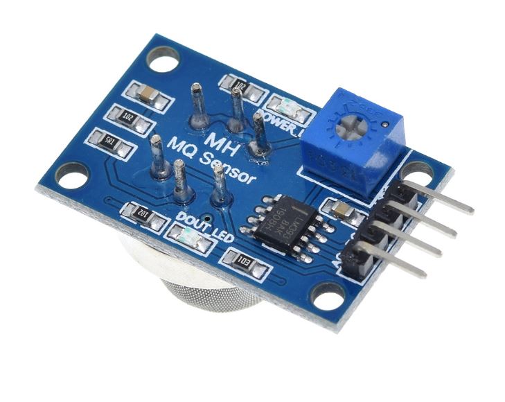 MQ-2 ตรวจจับแก๊สไวไฟ (LPG, โพรเพน, ไฮโดรเจน, มีเทน, แอลกอฮอล์, ควัน) นิยมใช้ในระบบเตือนไฟไหม้และตรวจจับแก๊สรั่วในบ้าน Smoke Gas LPG Butane Hydrogen Gas Sensor Detector Module For Arduino MQ2