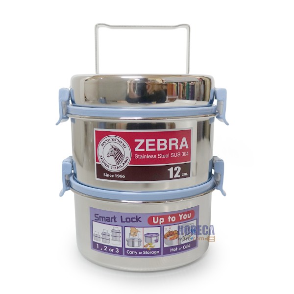 ชุดปิ่นโต Luck Day สีฟ้า ตราหัวม้าลาย