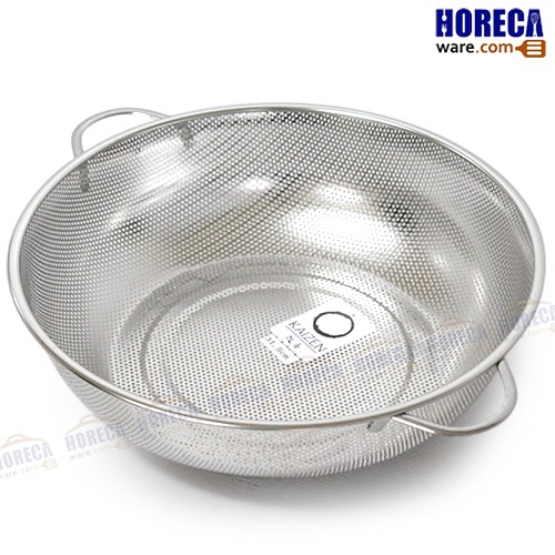 Round basket with holes and 2 handles, 31.5 cm, super aluminum