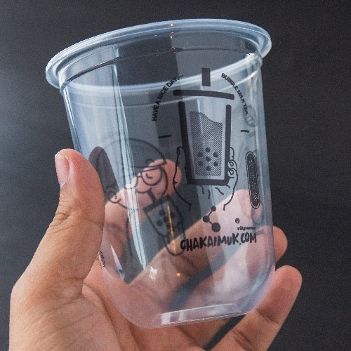 [CKM16U] แก้วแคปซูล แก้วสกรีน แก้วพิมพ์ลาย แก้วพลาสติก แก้วชาไข่มุก 16ออนซ์ แก้วPP แก้วปาก95