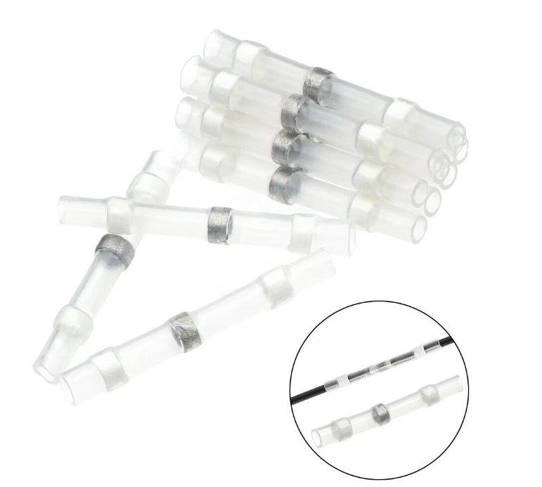 ท่อหดกันน้ำ แบบมีตะกั่วในตัว SST-S11 ขนาด 0.25-0.34 SQ.MM. แพ็คละ 10 ชิ้น White Solder Seal Wire Connectors 26-24 AWG solder ring heat shrink tube terminal waterproof