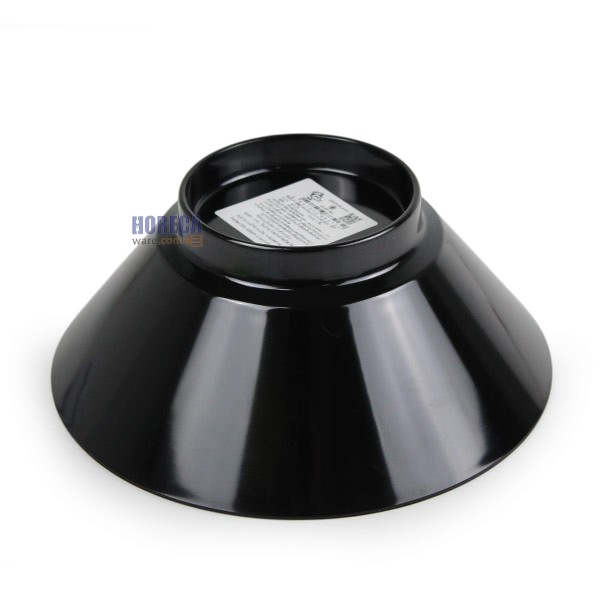 [สีดำ] ชามกลมปากบานทรงญี่ปุ่น 8.5 นิ้ว ปลายิ้ม