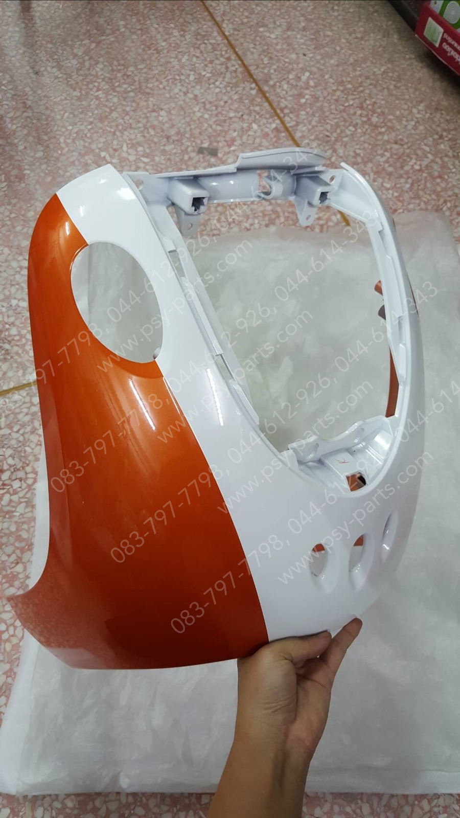 บังลม FINO แท้ๆ สีส้ม/ขาว 4D0-F8311-00-2X Yamaha