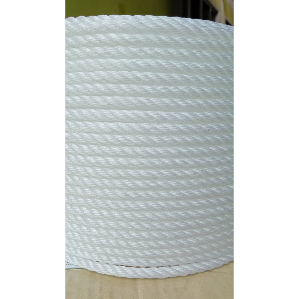 เชือกไนล่อนสีขาว เชือกโพลีเอทิลีน POLYETHYLENE ROPE เชือกไนล่อนเกรด A ใยเหนียว ทนทาน ทนแดด 100%