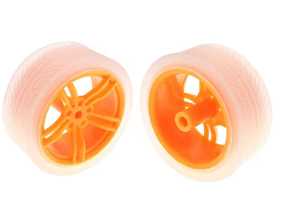 ล้อรถ ขนาด 65มม. ใช้กับ TT Motor 130 Motor Car Wheels robot car wheels Smart Car Robot Gear Motor for Arduino