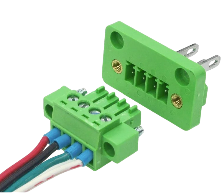 Wall plug-in terminals 15EDGWB-3.81MM 8Pin with flange ears (Wall socket + plug)