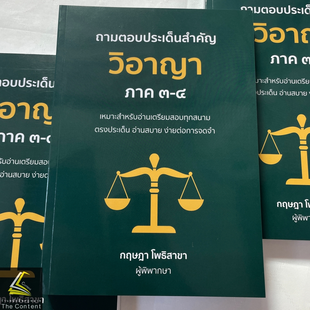 ถามตอบประเด็นสำคัญ วิอาญา ภาค3-4 / โดย : กฤษฎา โพธิสาขา / ปีที่พิมพ์ : กุมภาพันธ์ 2567 (ครั้งที่ 1)