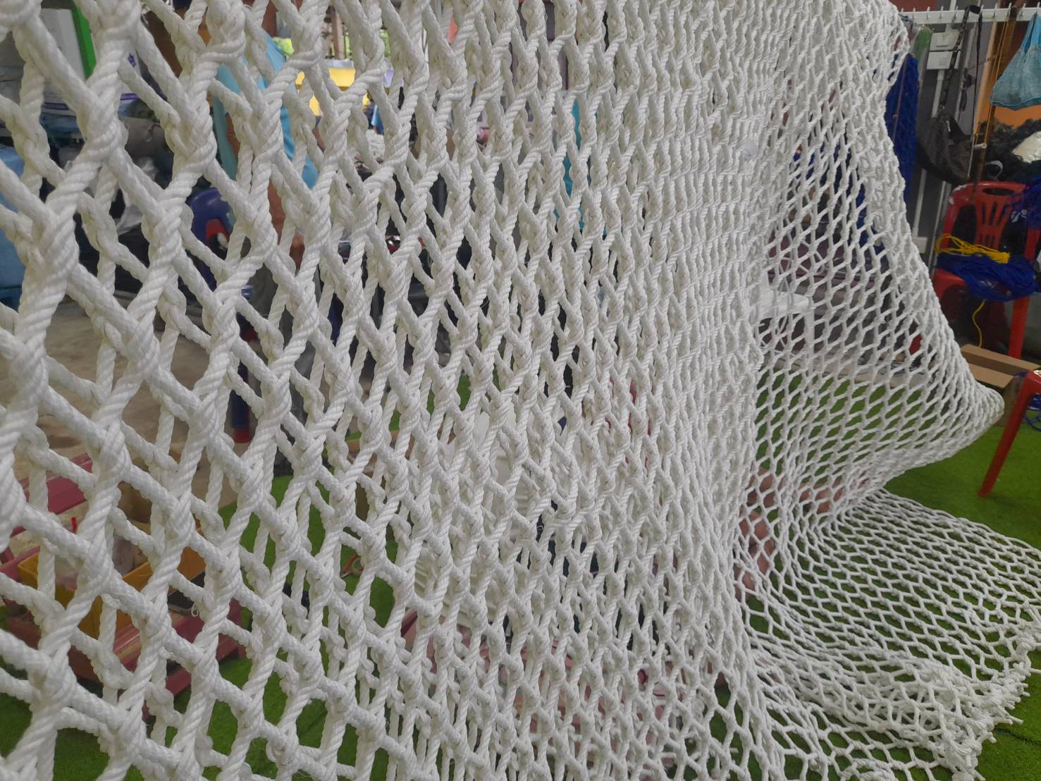 ตาข่ายเชือกโพลีเอสเตอร์ถัก รุ่นพรีเมี่ยม PremiumHamock มีใบ Certificate ทดสอบแรงดึง แข็งแรง ทนทาน นอนสบายไม่เจ็บหลัง