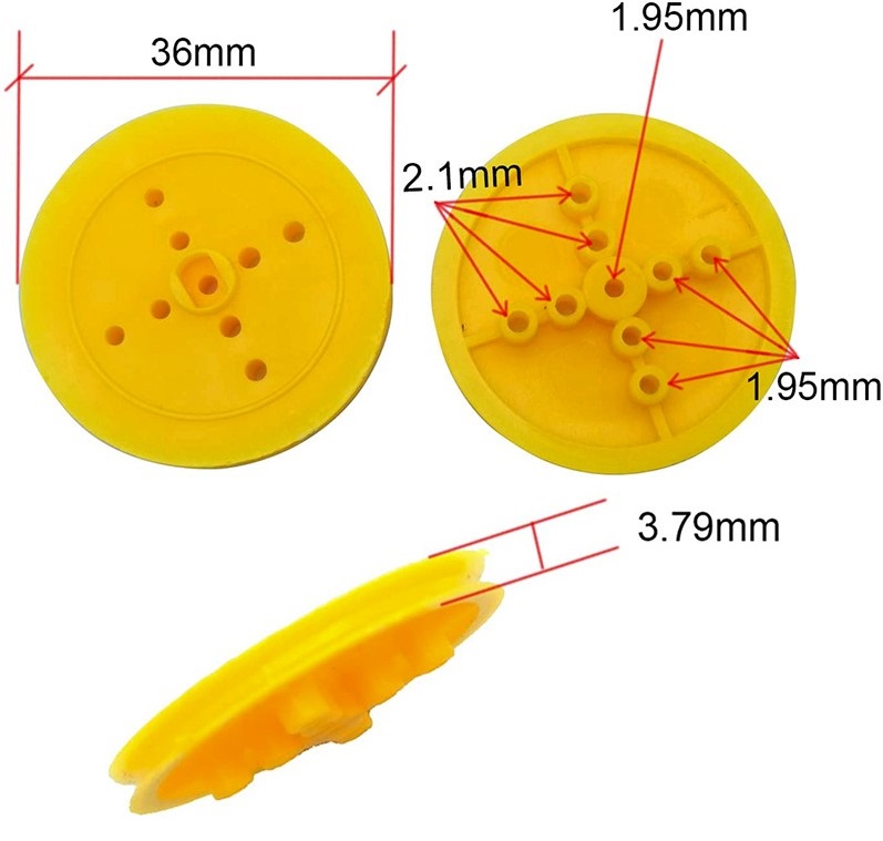 ล้อรถขอบยาง 410 rubber wheel robot tire TT motor robot smart car platform car electronic design toy