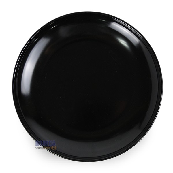 9-inch shallow round lotus leaf plate [black], Smiling Fish brand
