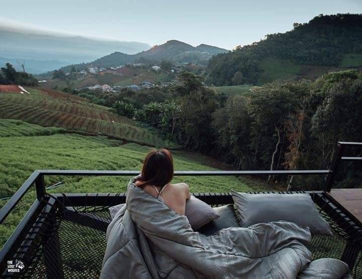 ตาข่ายริมน้ำ เปลตาข่ายร้านอาหาร 🔸รุ่นหนา 2 ชั้น 🔸 ขนาด 120 x 180 cm. + เชือกมัดติดตั้ง🔸