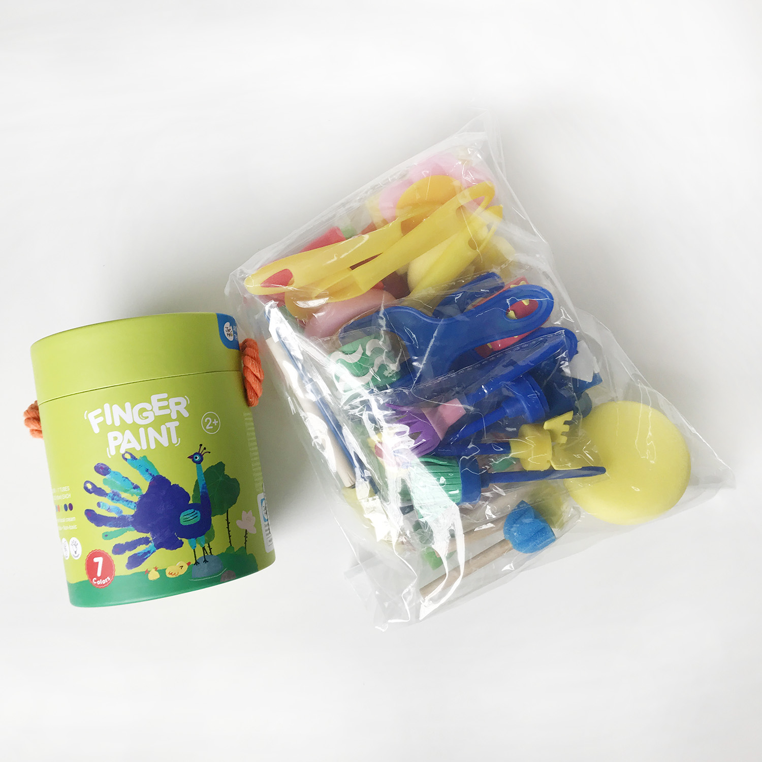 สีฟิงเกอร์เพ้นท์+อุปกรณ์ฟองน้ำ (Finger paint)