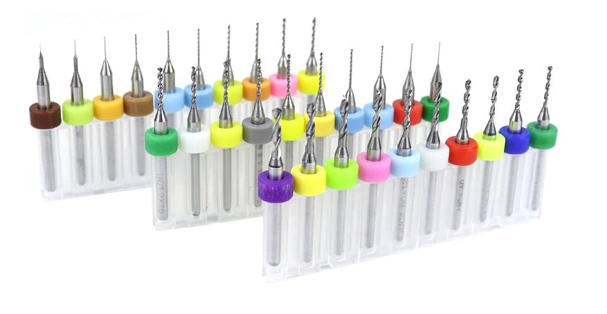 ดอกเจาะ PCB, ไม้, อะคริลิค 0.6-1.5 mm Mini PCB Drill Bits Carbide Drill Bit Set 1/8'' Shank For Circuit Board CNC Engraving Sharpener Drill Tools