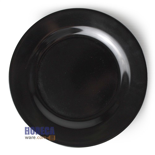 จานกลมตื้น 6.5 ซม สีดำ ตราเอสบี