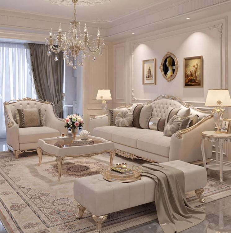 โซฟาหลุยส์ โซฟาหรู ชุดโซฟาหลุยส์ รุ่น Katherine