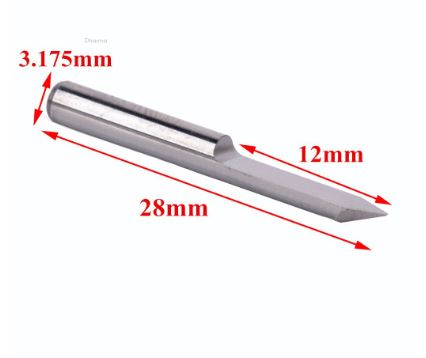 ดอกกัด Carbide PCB Board 60Degree 0.1mm Engraving Bits CNC Router Tool V-shape Diameter 3.175mm