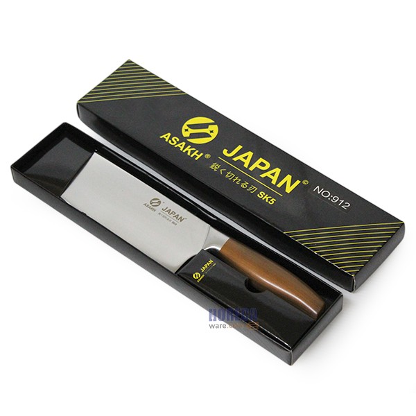 JP มีดปลายแหลม 8นิ้ว ASAKH ด้ามไม้ สามเอส