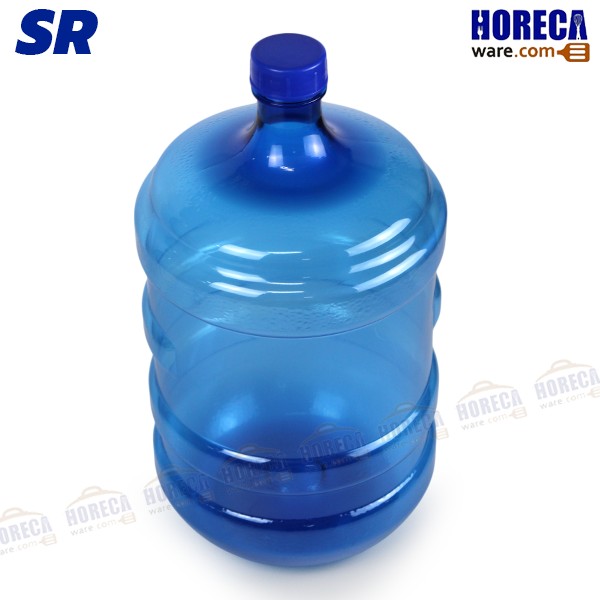 Clear blue bucket, PET, 18.9 liters, screw-on mouth (X07), SR